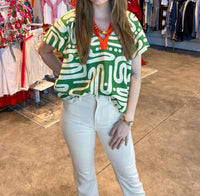 Thml - Patterned V-neck Top