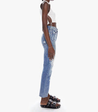 Mother High Waisted Rider Ankle Jeans in lol 1 - women's jeans - detail view