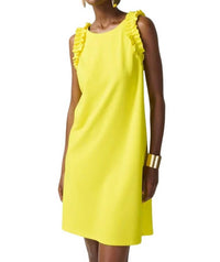 Joseph Ribkoff Sleeveless Casual Shift Dress in yellow - women's dress
