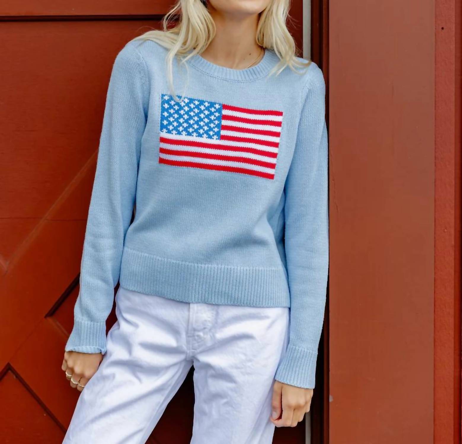 Sail To Sable - Cropped Flag Sweater