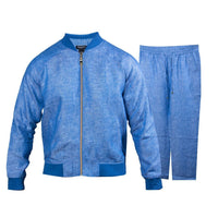 Prestige Original Men's Linen Walking Suit 2 Piece Jacket & Pants Set in blue - men's item