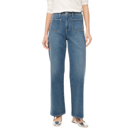 J.Crew - CURVY WIDE-LEG PATCH-POCKET JEAN IN ALL-DAY STRETCH