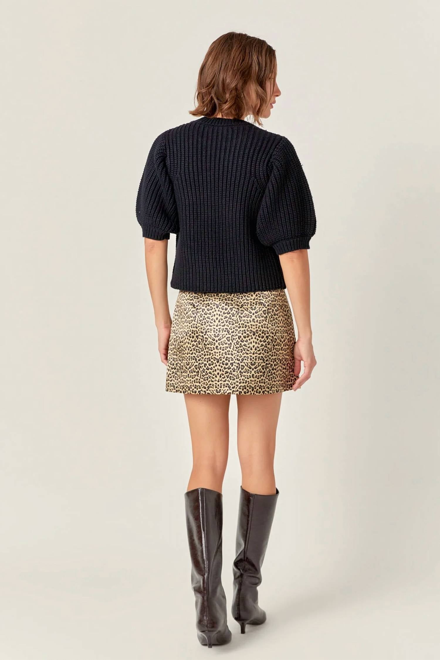 English Factory - Liza Leopard Mini Skirt