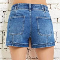 Risen - Kaci Double Button Denim Shorts