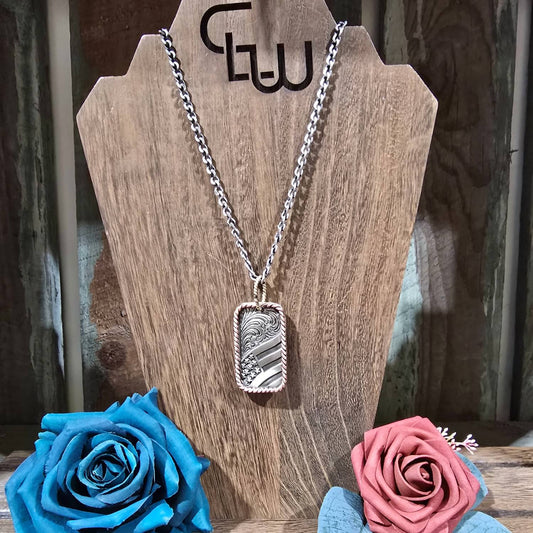 Silver Strike - Men's Usa Flag Necklace