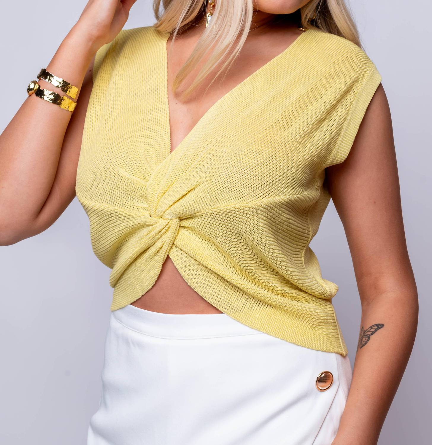 Bishop + Young - Lagos Twist Front Sweater