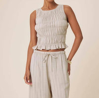 Splendid - Bianca Sleeveless Smocked Tank