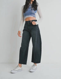 Just Black Denim - Seam Barrel Wide Leg Jean