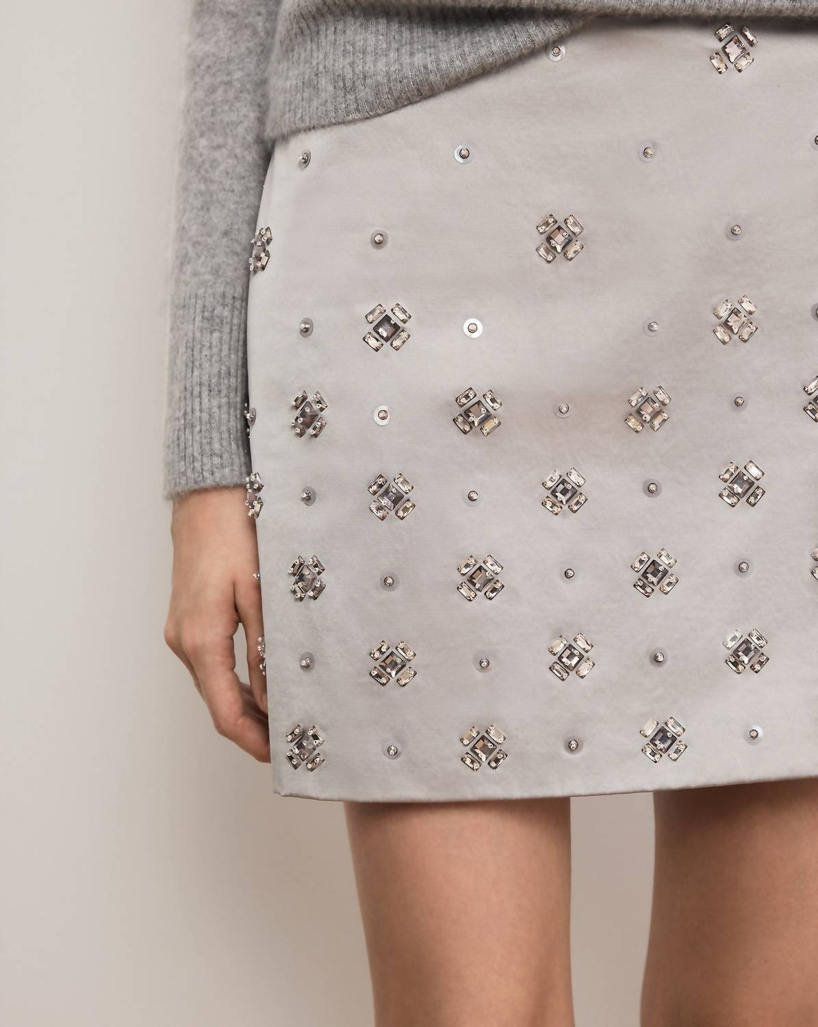 Veronica Beard - Olenna Hand-embroidered Mini Skirt