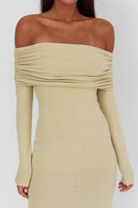 One and Only Collective Elizabeth Dress in beige - women's dress - alternate view