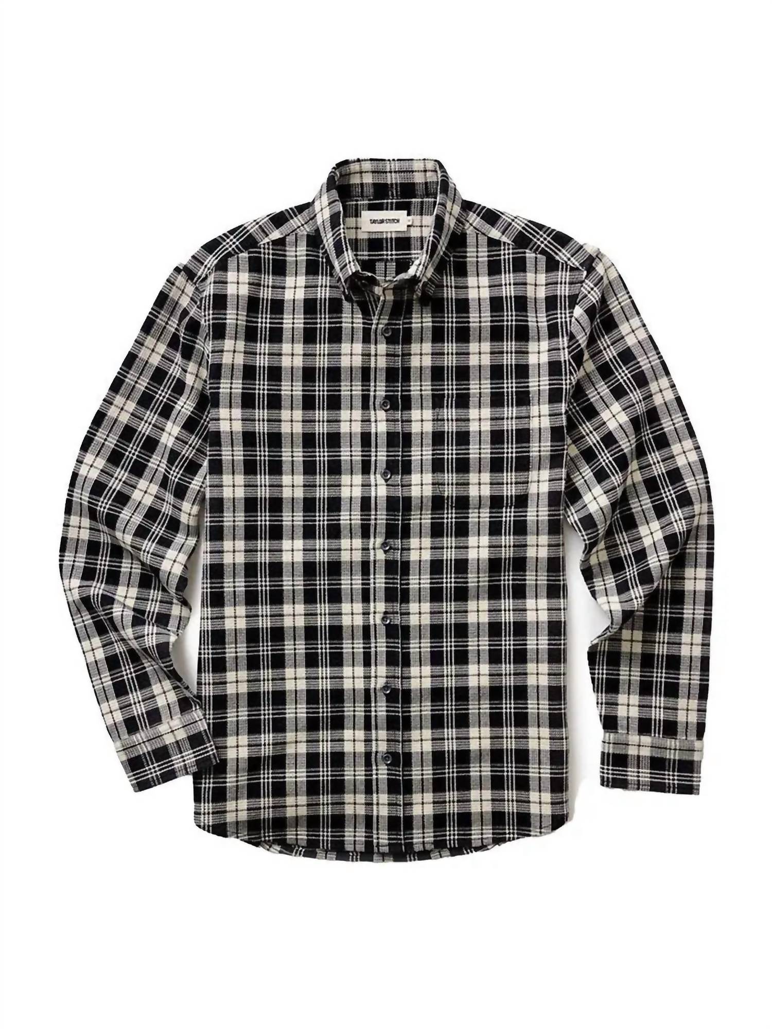 Taylor Stitch Jack Shirt in coal plaid waffle - men's shirt - view 8