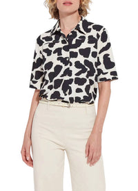 Lysse - PRINTED JOSIE SHORT SLEEVE BUTTON DOWN SHIRT