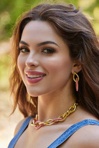Adriana Pappas - Women's Enamel Links Necklace