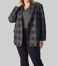 Capsule 121 - Buffalo Plaid Long Sleeve Jacket - Plus