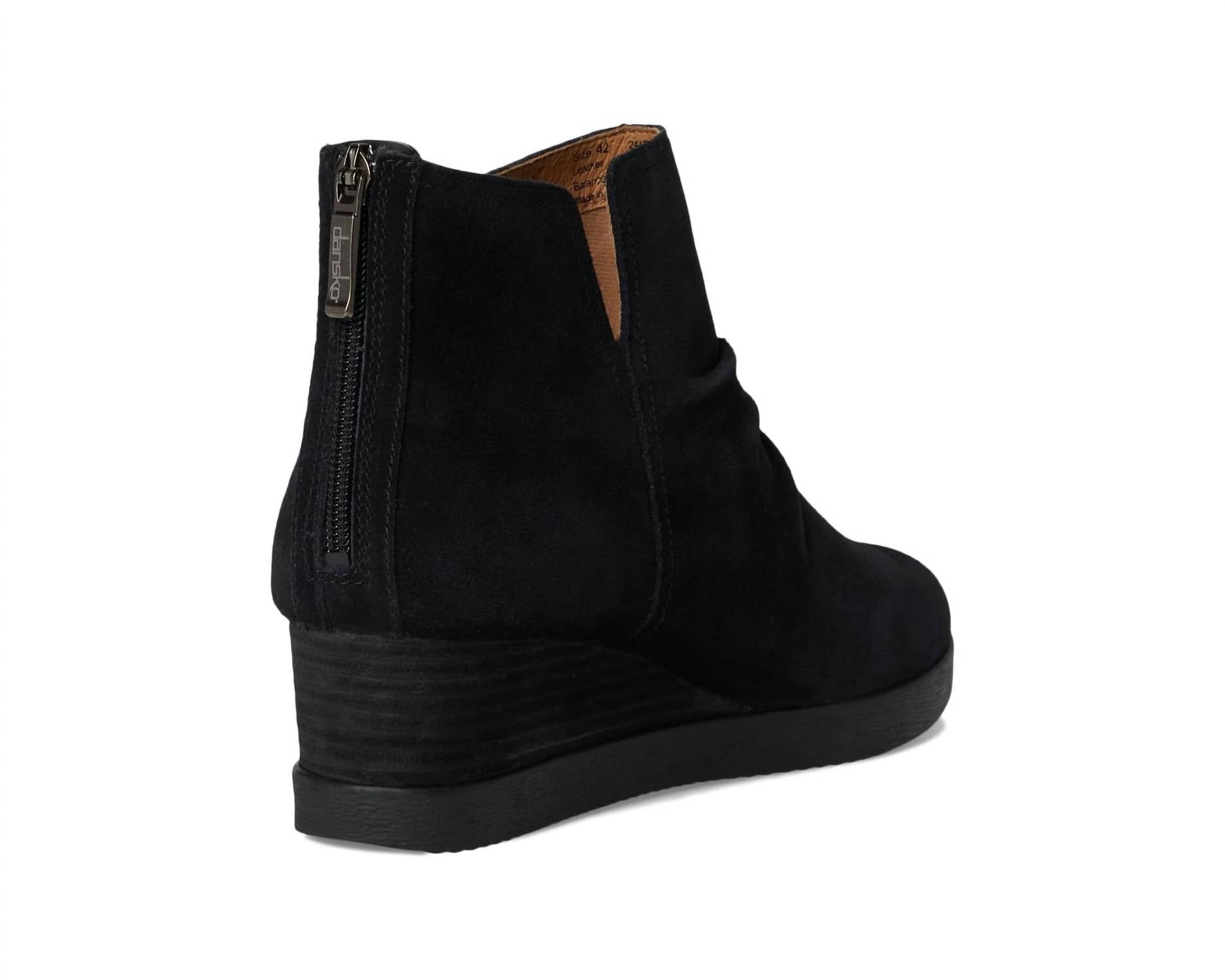 dansko Women's Stephanie Waterproof Suede Bootie in black - women's shoe - view 4