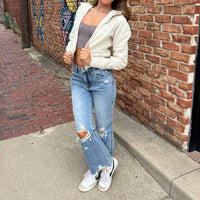 Aemi + Co - Deva Cropped Hooded Jacket