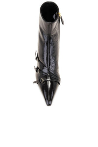 Vibrant Miu Women's Ankle Boot in black patent - women's shoe - alternate view