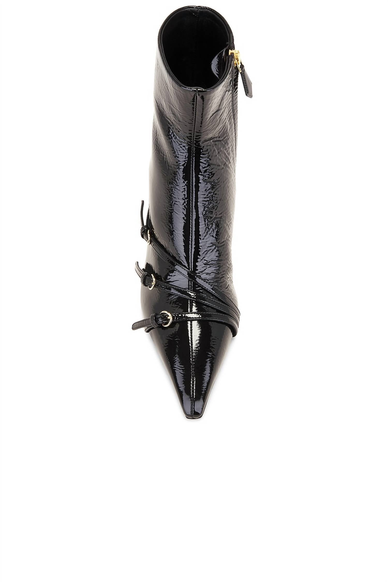 Vibrant Miu Women's Ankle Boot in black patent - women's shoe - alternate view