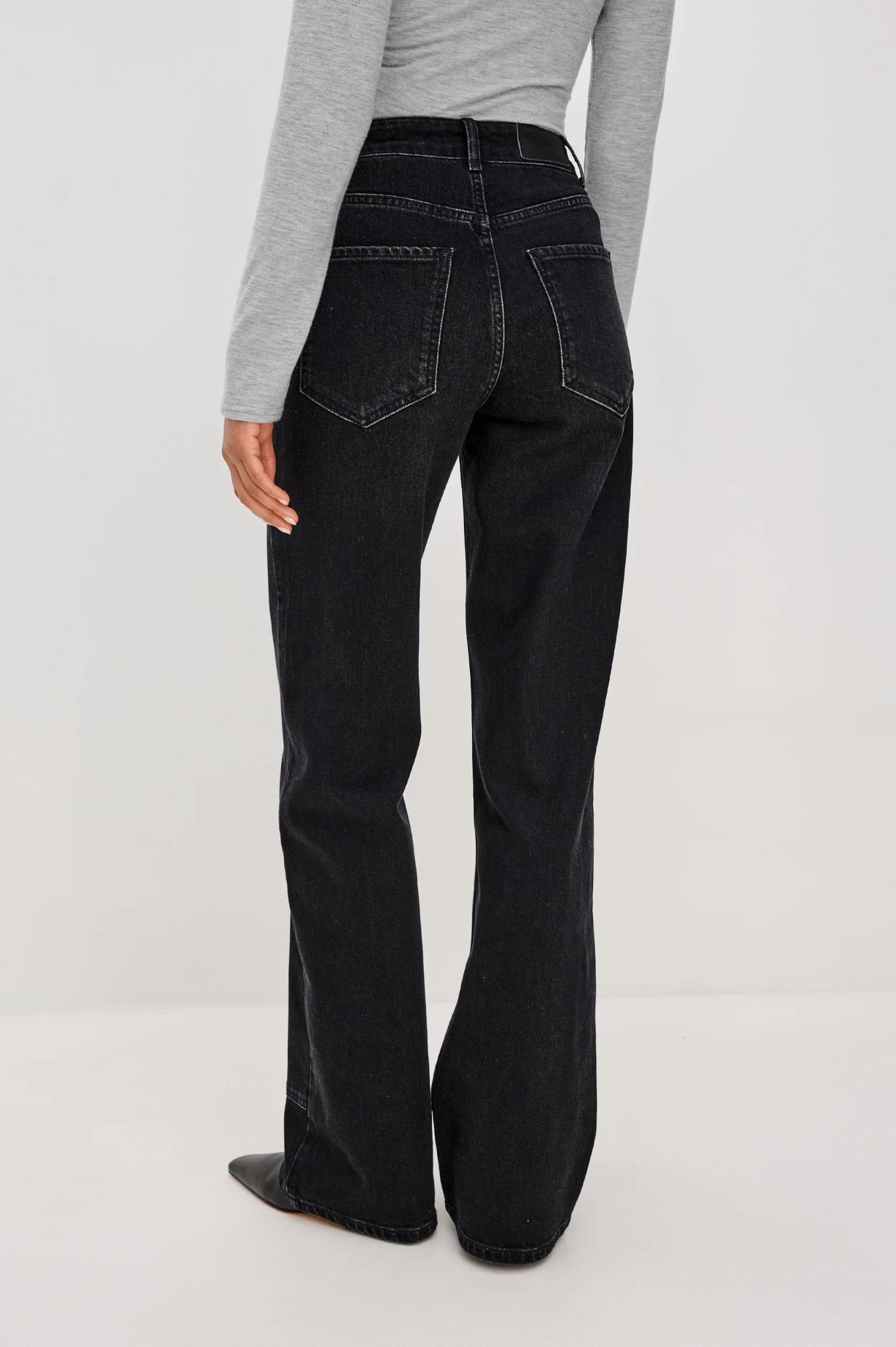 Rails Getty Workwear Wide Leg Jeans in onyx - women's pants - alternate view