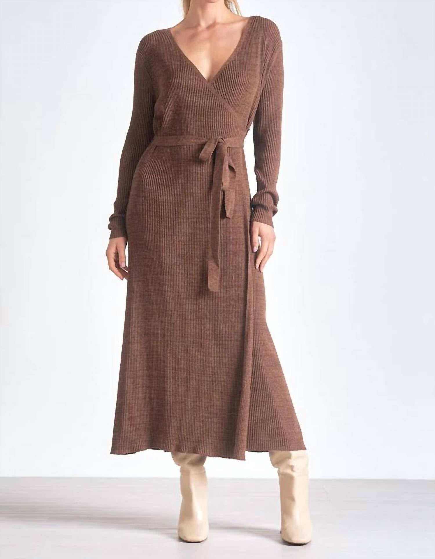 Elan - Sweater Wrap Dress