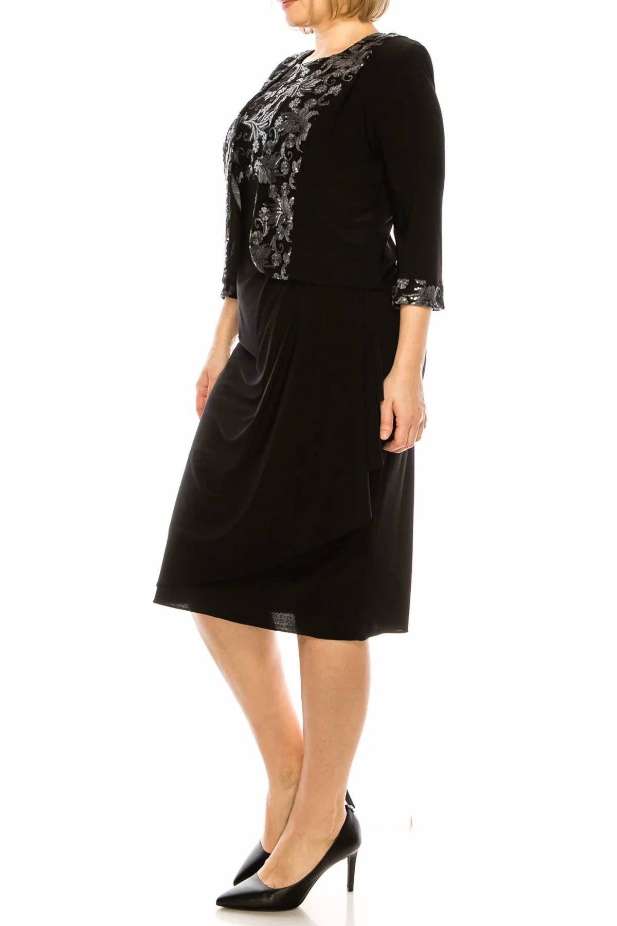 Le Bos - 3/4 Sleeve 2 Piece Jacket Dress