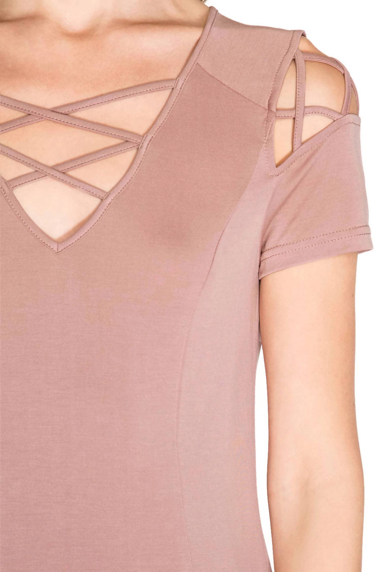 She + Sky - Criss Cross Modal Cupro Swing Dress