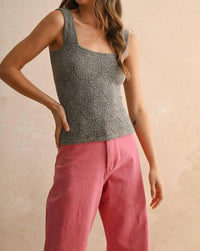 Miou Muse - Strechy Washed Detail Knitted Top