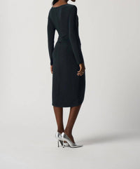 Joseph Ribkoff Long-sleeve Sheath Dress in nightfall - women's dress - detail view