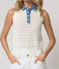 Central Park West - Coen Denim Collar Polo