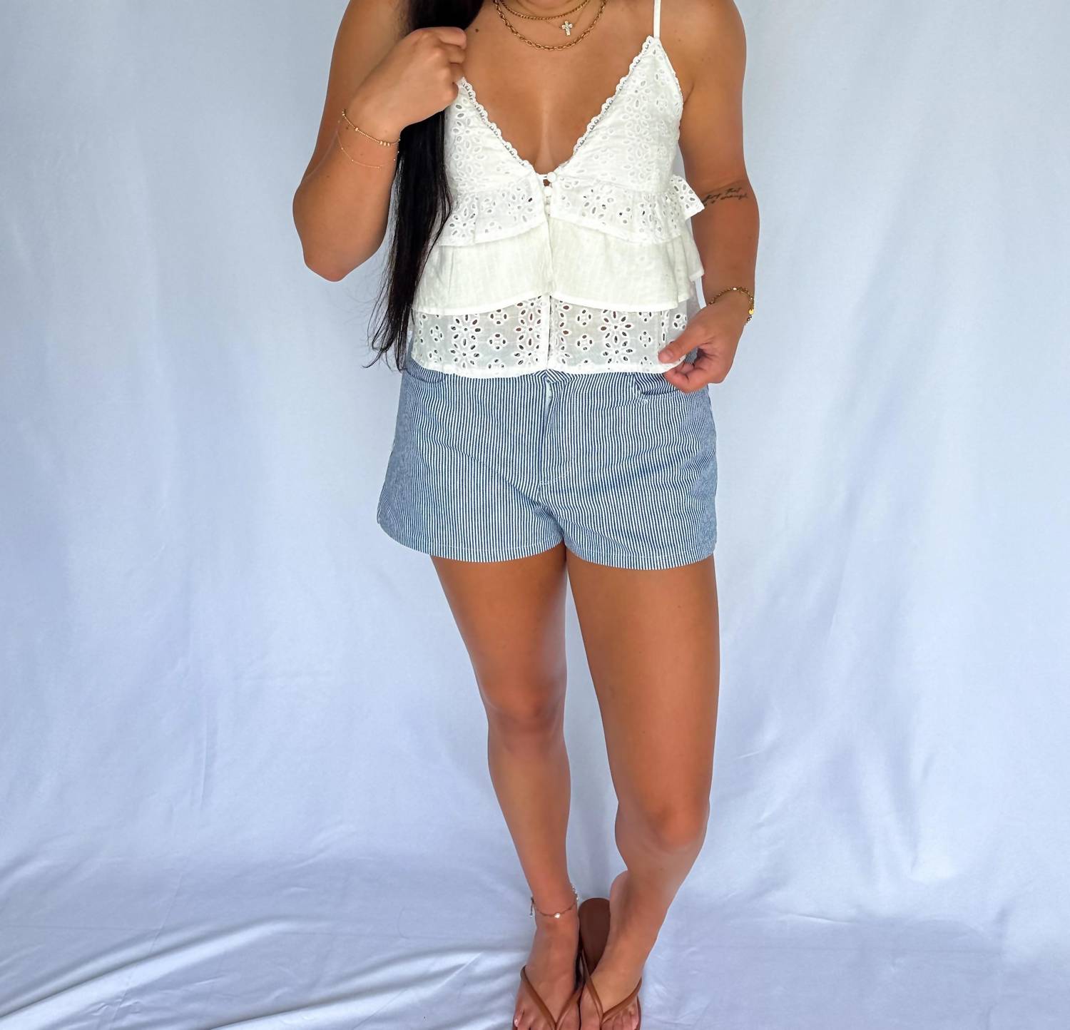 Illa Illa - The Mykonos Eyelet Cami Top