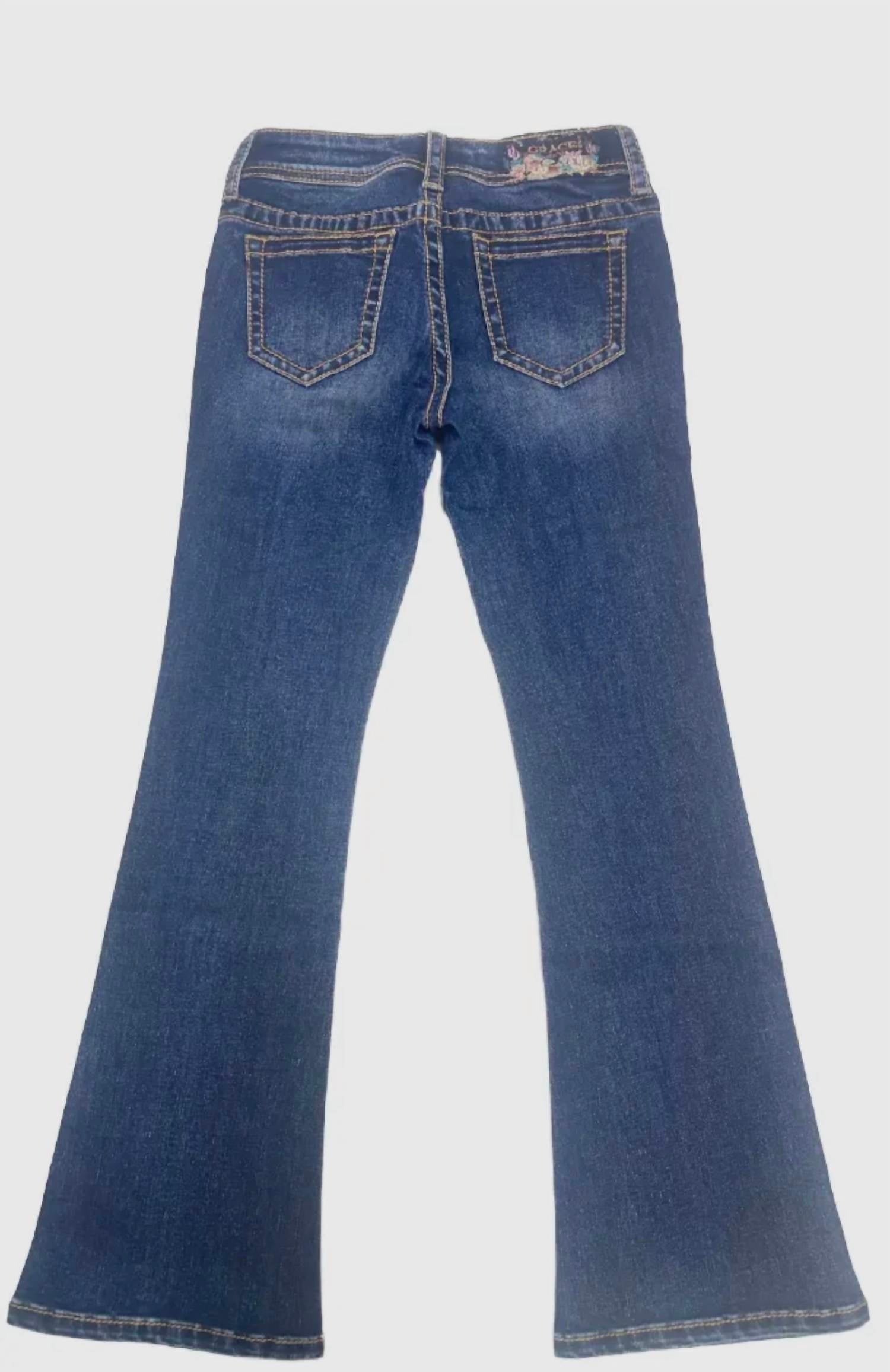 Grace In La - Little girls Five pocket boot cut Jeans