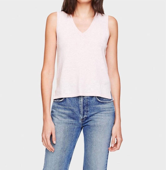 White + Warren - Linen Sleeveless V Neck Top