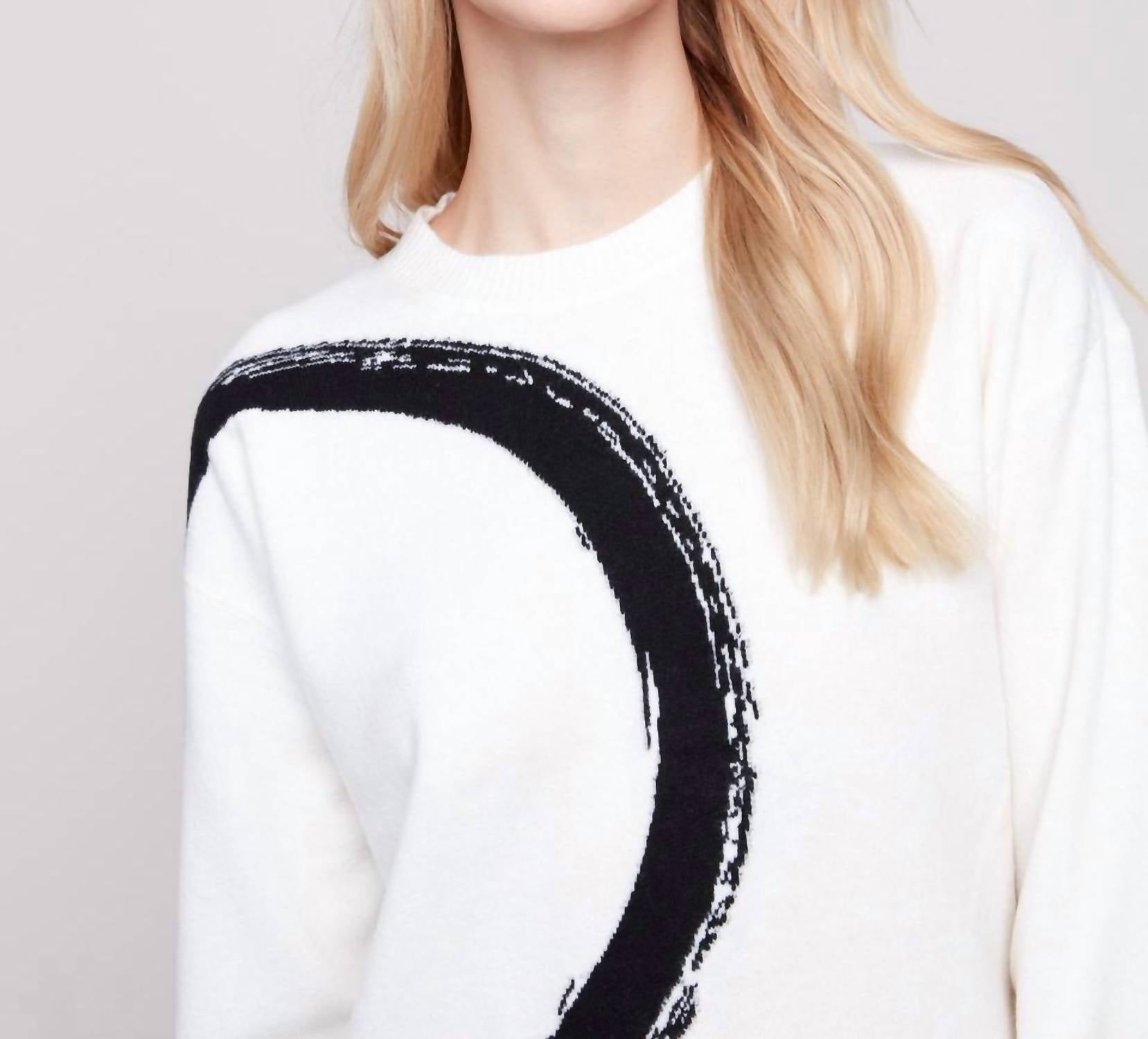 Charlie B - Placed Jacquard Crew Neck Sweater