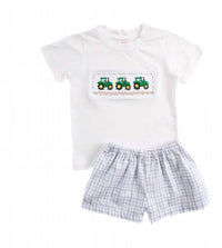 Teeta - Tractor Smocked Short Set