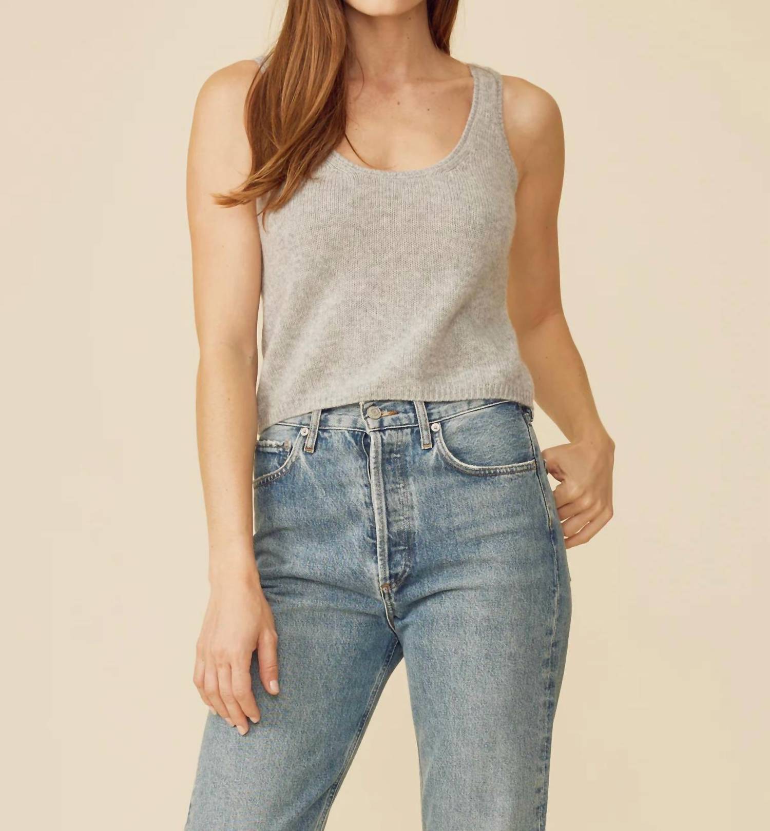One Grey Day - Talia Cashmere Tank