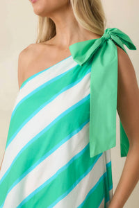 Entro - Bow One Shoulder Midi Dress
