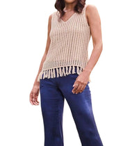 Ecru - FRINGE TANK TOP