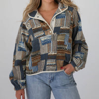 Buttermelon - Roman Patchwork Print Sweatshirt