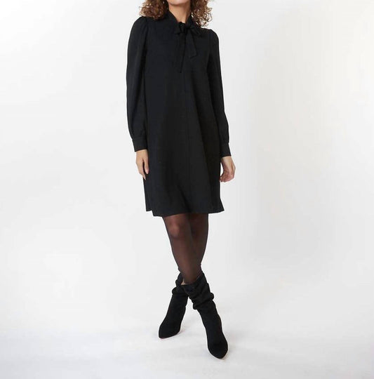Esqualo - long sleeve dress with bow