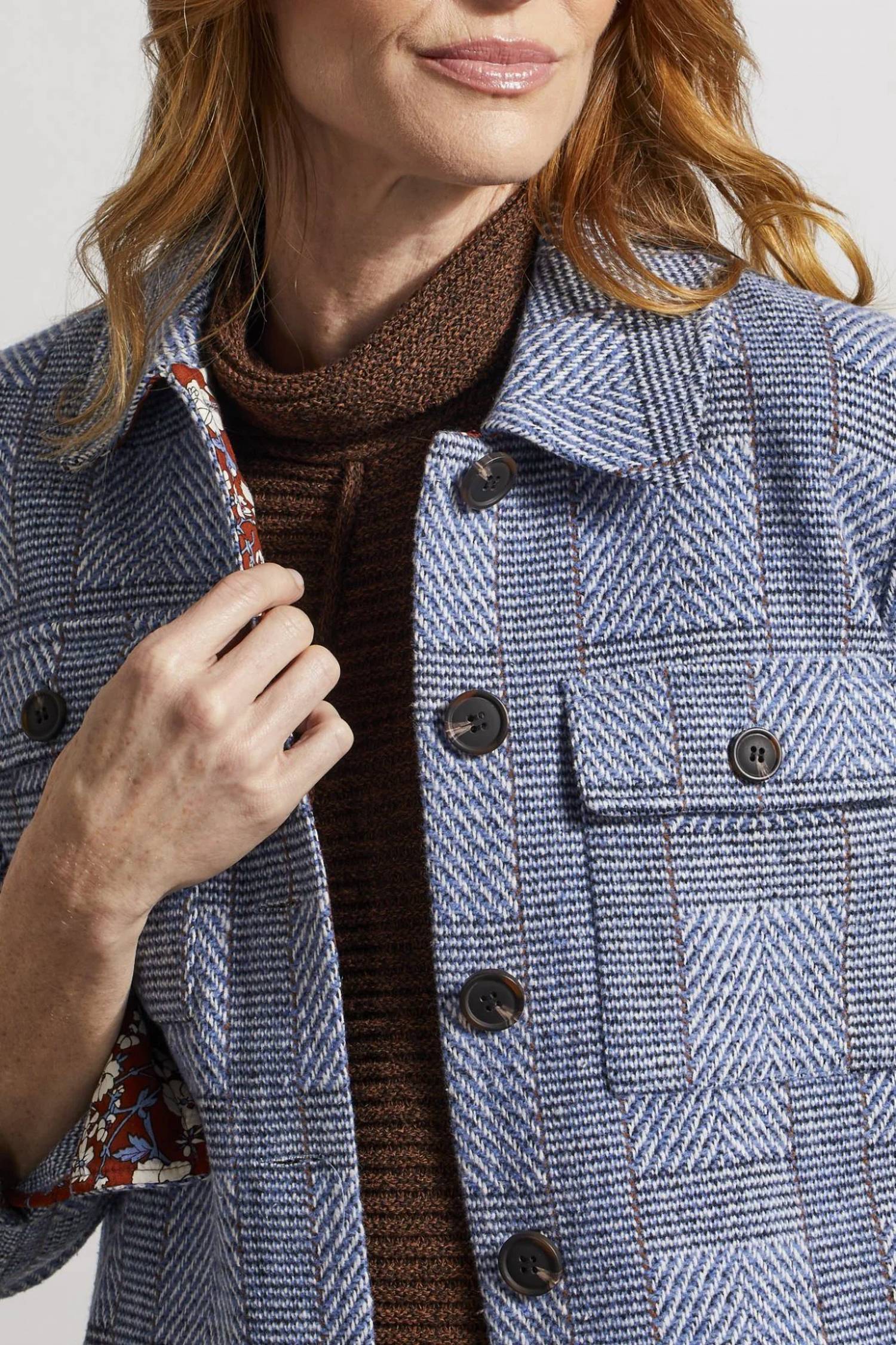 Tribal - Cropped Button Front Jacket