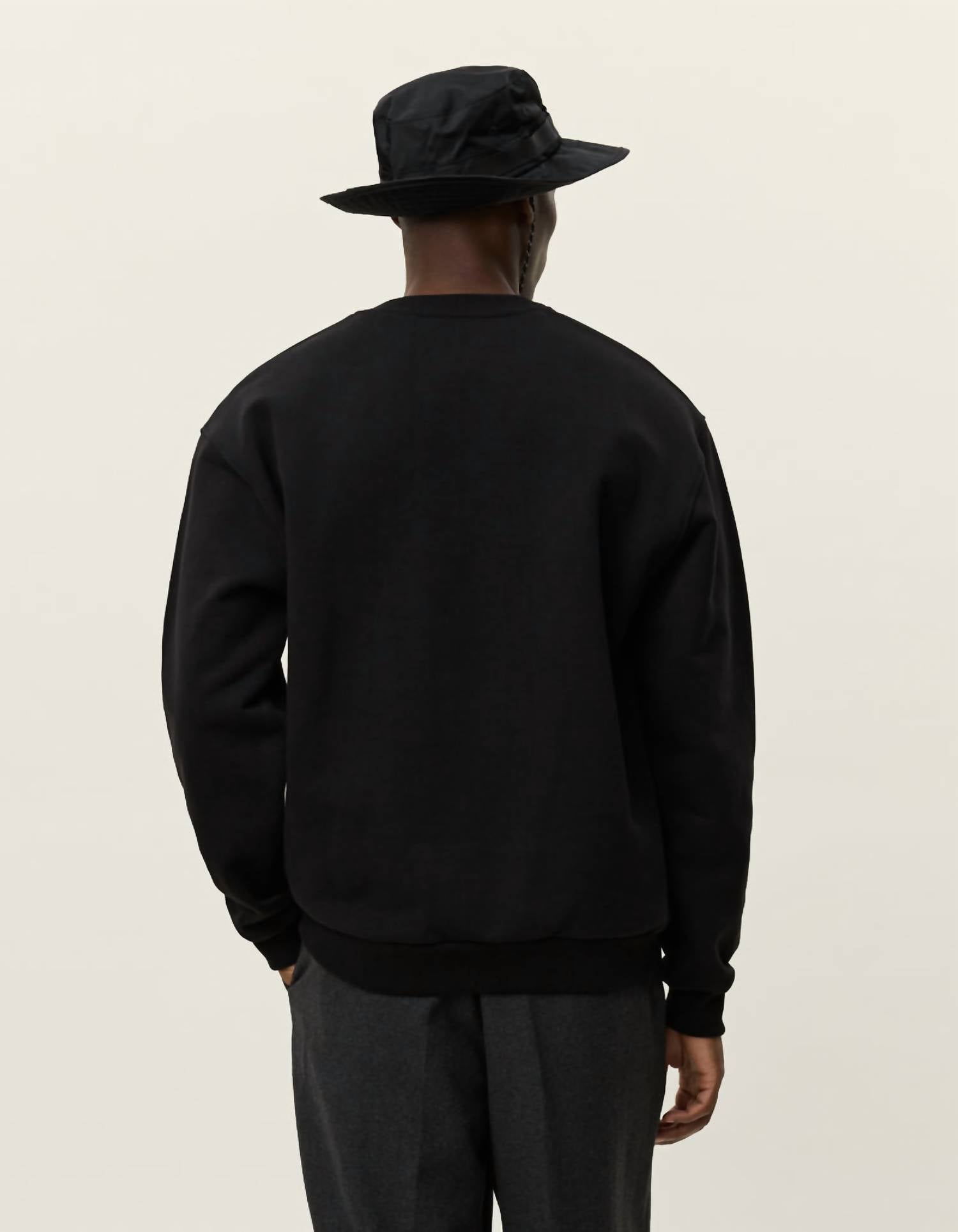 Les Deux Men's Flag Long Sleeve Sweatshirt in black - men's shirt - alternate view