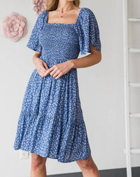 Heyson - Smocked Ditsy Floral Dress