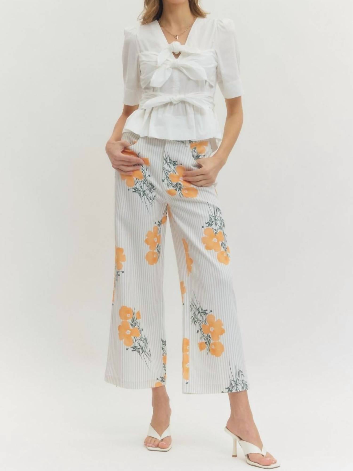 Entro - Apricot Blooms Pants