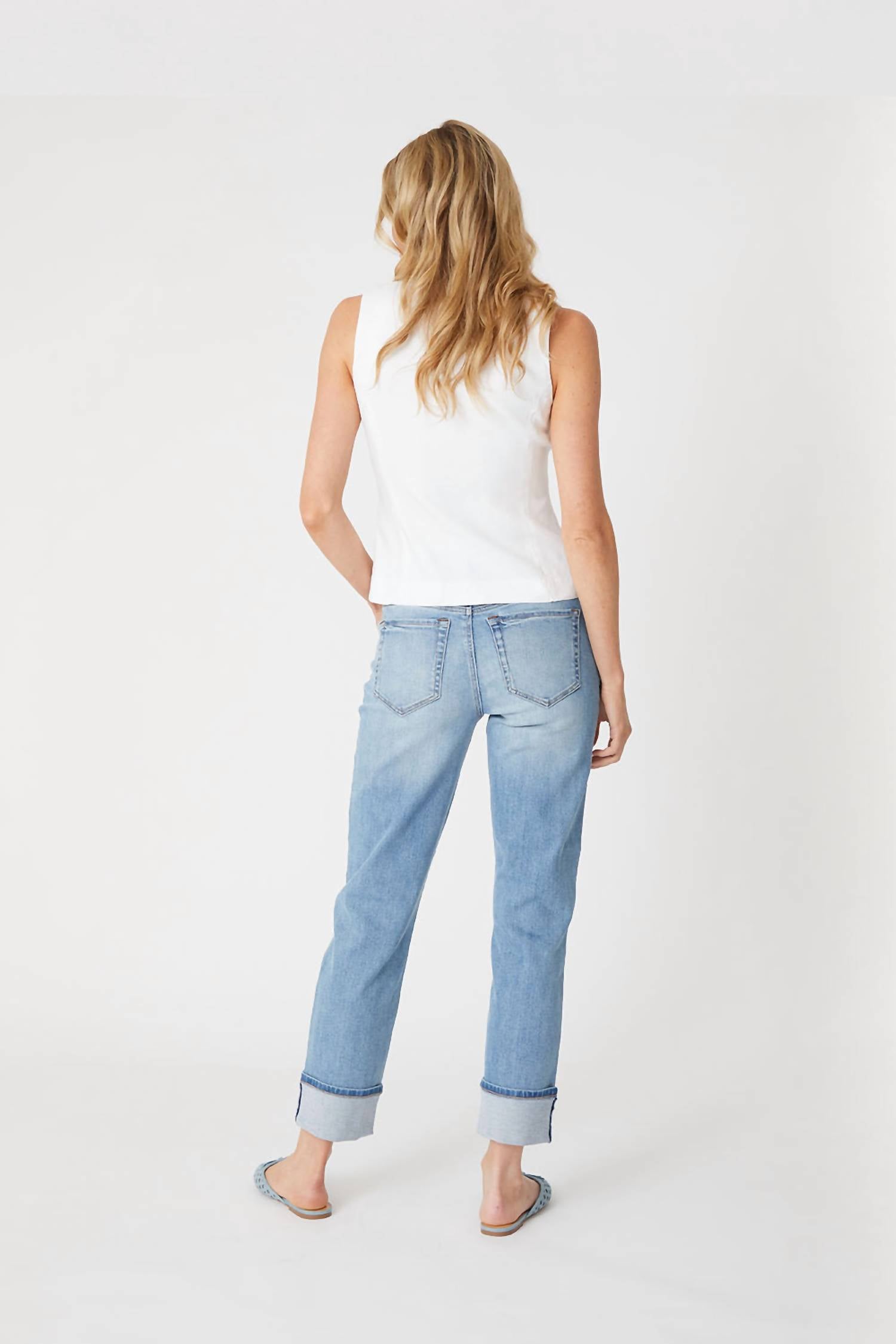 Level99 - Jessie Wide Cuff Slim Jean
