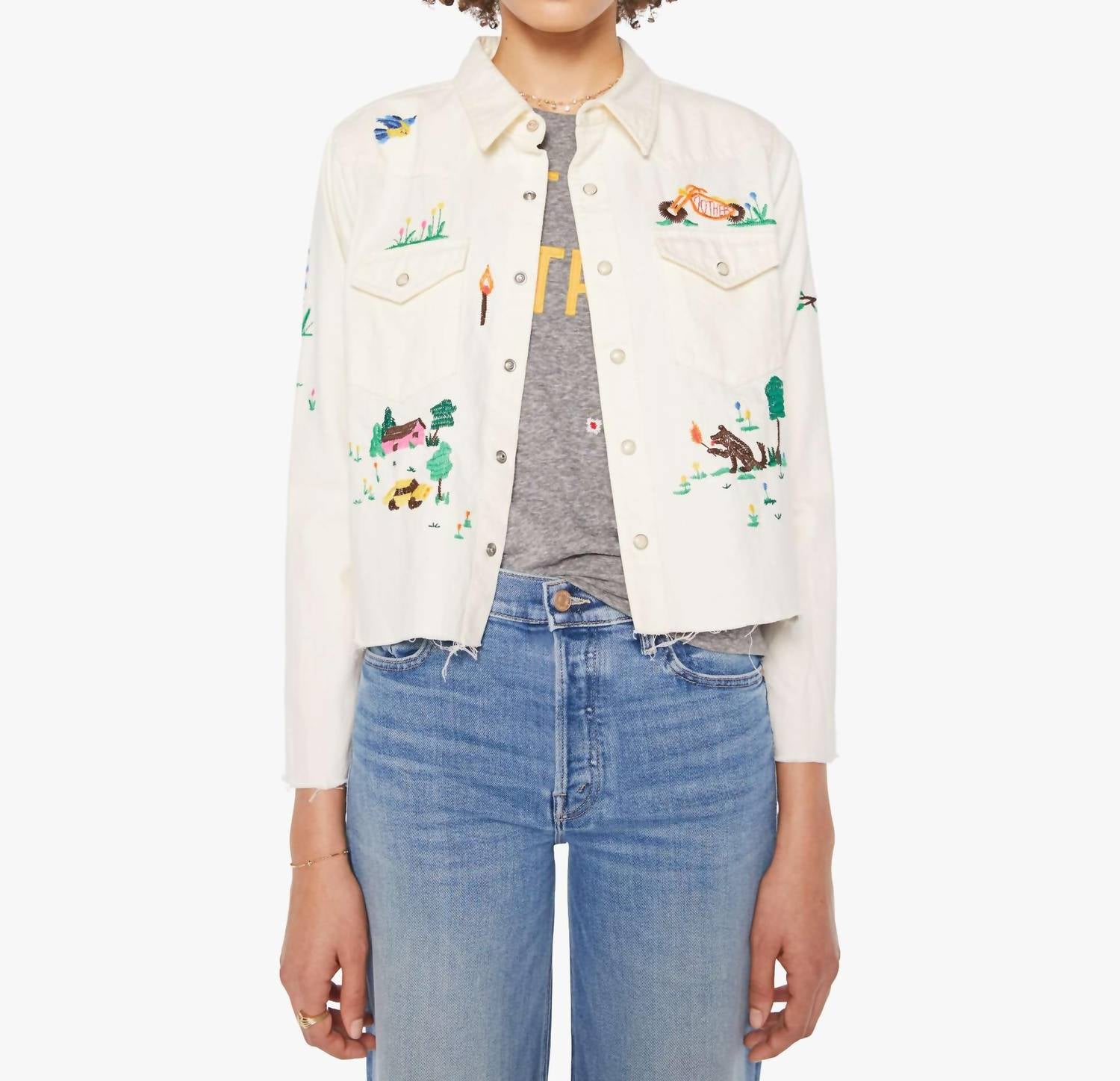 Mother - Super Exs Crop Fray Jacket