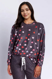 Pj Salvage - Kiss Me Goodnight Long Sleeve Lounge Top Plus