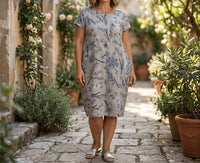 Made In Italy - Modern Meadow Linen Dress