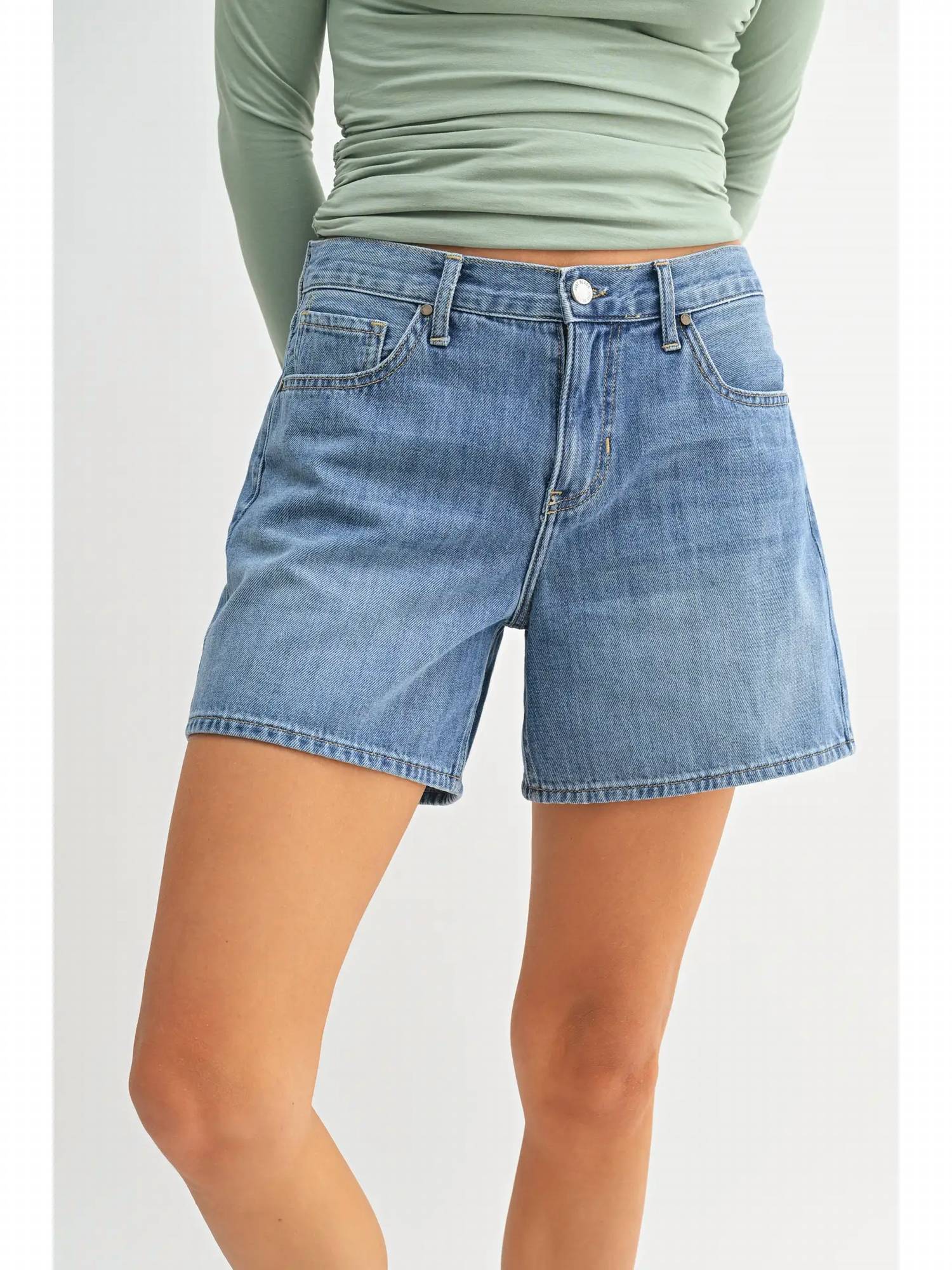 Just Black Denim - Lightweight High Rise Shorts
