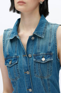 Bayeas - Julia Sleeveless Denim Maxi Dress