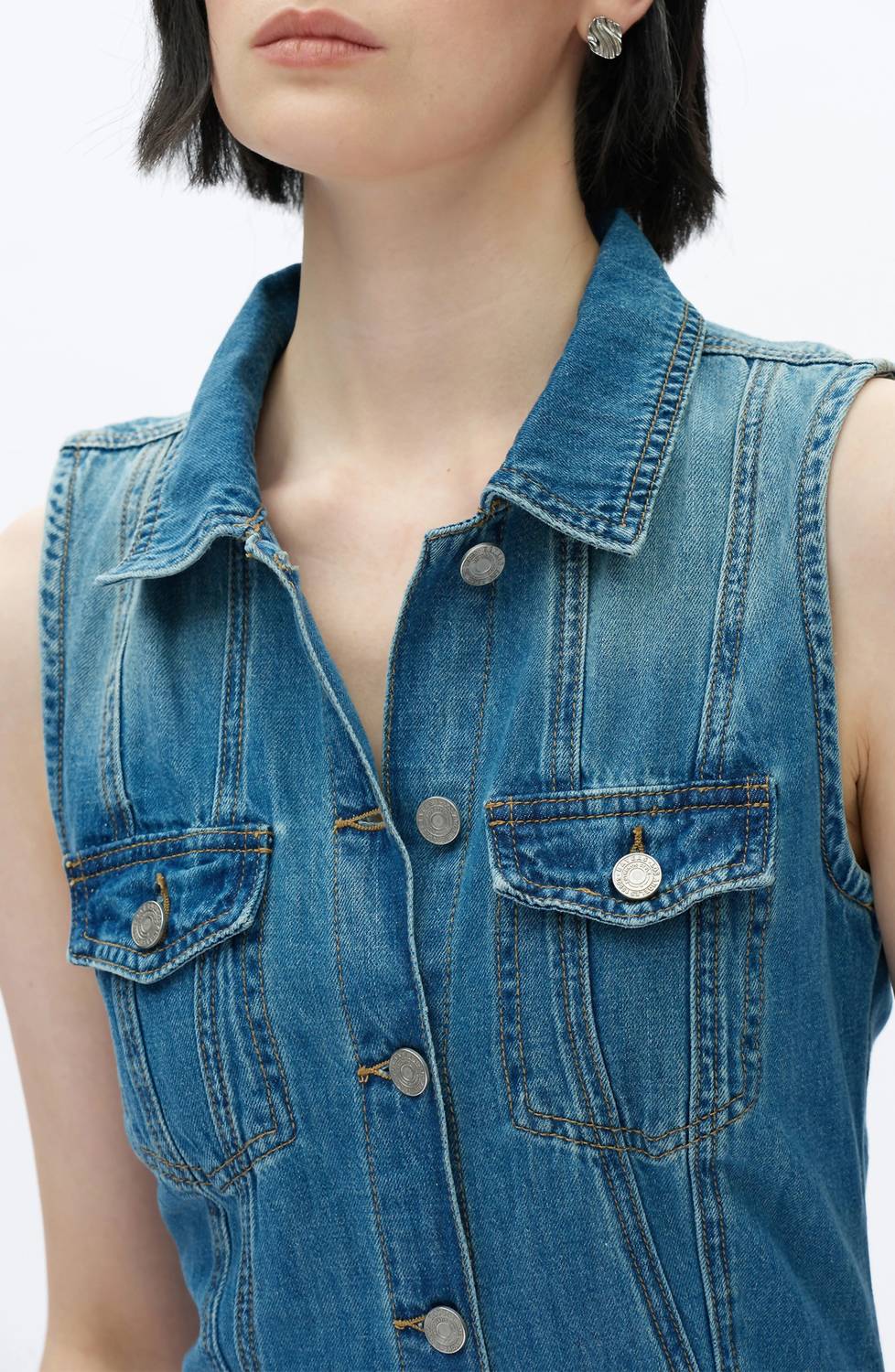 Bayeas - Julia Sleeveless Denim Maxi Dress